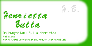 henrietta bulla business card